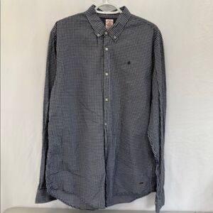 Scotch & Soda Men's Blue Checkered Shirt Sz XL
